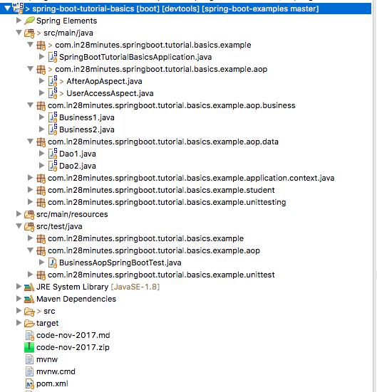 spring aop aspectj annotation example