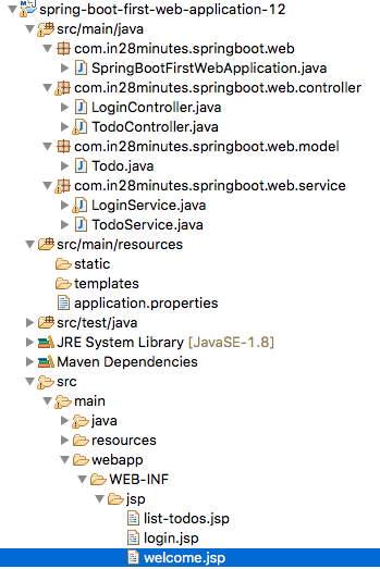 java spring simple web application